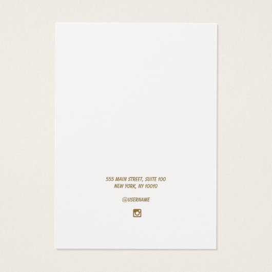 Cool Black Retro Script Earning Display Card-kaart Visitekaartje (Achterkant)