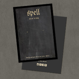 Cool Black Rustic Edgy Earring Display Kaart