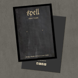 Cool Black Rustic Edgy Earring Display Kaart