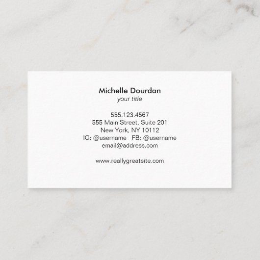 Cool Black Rustic Grunge Visitekaartje (Achterkant)