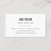 Cool Black & Silver Guitar Lessons Visitekaartje (Achterkant)