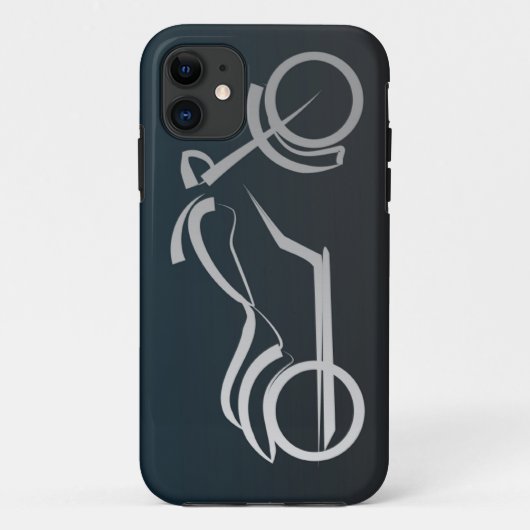 Cool Black Silver Motorcycle Lijst Case-Mate iPhone Case (Achterkant)