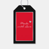 Cool Black Silver & Red Colors Packaging Hartelijk Cadeaulabel (Achterkant)