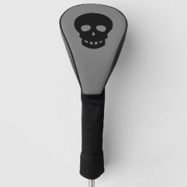 Cool Black Skull Dark Grey Golfheadcover