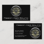 Cool Black Speaker Audio Technicia Visitekaartje (Voorkant / Achterkant)