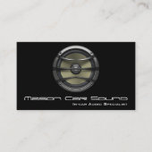Cool Black Speaker Audio Technicia Visitekaartje (Voorkant)