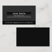 Cool Black Stripes Pharmacist Visitekaartje (Voorkant / Achterkant)