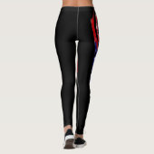 cool black usa vlag patroon sexy warm design leggings (Achterkant)