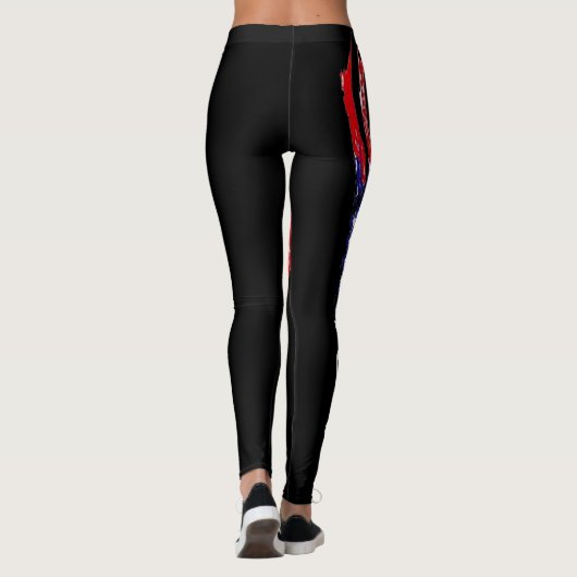 cool black usa vlag patroon sexy warm design leggings (Achterkant)