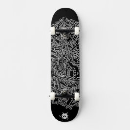 Cool Black White Abstracte digitale art Persoonlijk Skateboard
