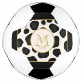 Cool Black & White & Gold 2023-monogram Voetbal (Voorkant)