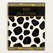 Cool Black & White & Gold 2023 Planner (Voorkant)