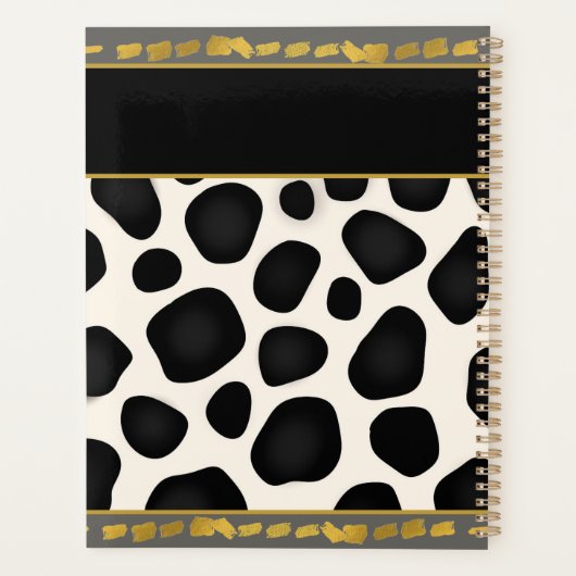 Cool Black & White & Gold 2023 Planner (Achterkant)