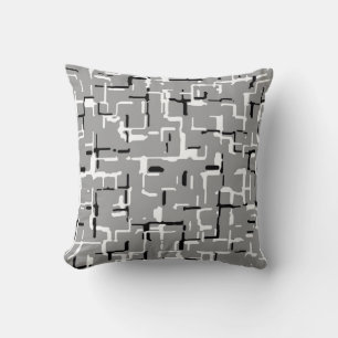 Cool Black White Grey Pattern Kussen