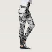 Cool Black White Grey Pattern Leggings (Rechts)