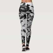 Cool Black White Grey Pattern Leggings (Achterkant)