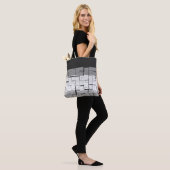 Cool Black White Grey Pattern Tote Bag (Op model)