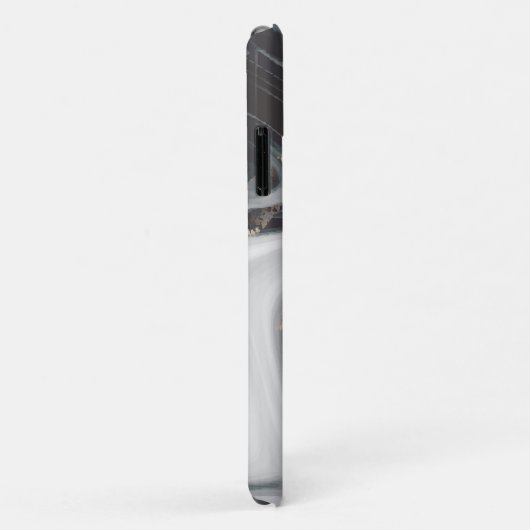 Cool Black White Marble Stone Texture Case-Mate iPhone Case (Achterkant/rechts)