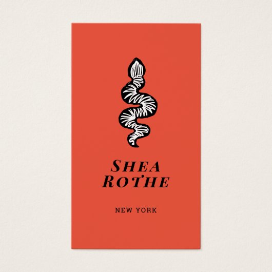 Cool Black White Natuur Logo Visitekaartje (Voorkant)