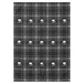 Cool Black & white plaid Skull tablecloe Tafelkleed (Voorkant)
