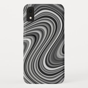 COOL Black White Silver Grey Curvy Line Patroon Case-Mate iPhone Case