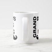 Cool Black & White Vaderdag Grand Dad's Big Grote Koffiekop (Achterkant)