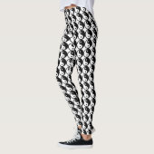 Cool Black & White Yin Yang Symbol Patroon Leggings (Links)