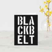 Cool Blackbelt Martial Arts Gift Bold Black Belt Kaart (Gele Bloem)