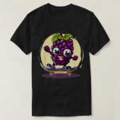 Cool Blackberry Fruit houdt van skateboarden kostu T-shirt (Design voorkant)