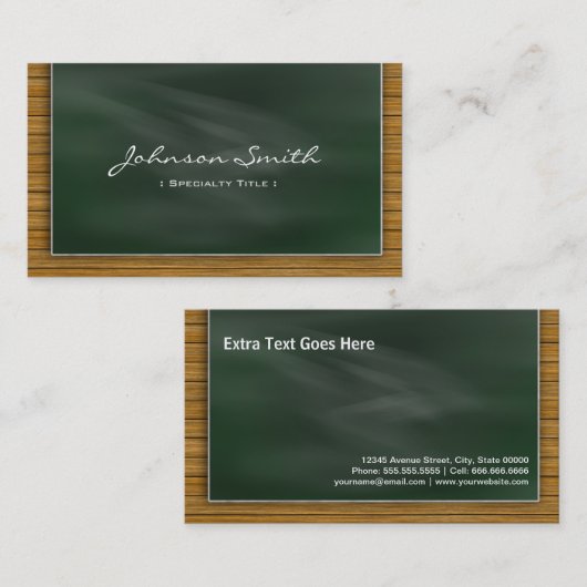 Cool Blackboard Chalkboard - Schoolleraar Visitekaartje (Voorkant / Achterkant)