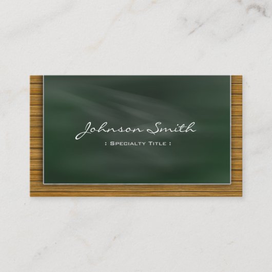 Cool Blackboard Chalkboard - Schoolleraar Visitekaartje (Voorkant)