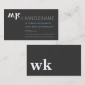 Cool, blau, schwarz | Kartenhaus Modern Visitekaartje (Voorkant / Achterkant)