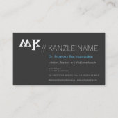 Cool, blau, schwarz | Kartenhaus Modern Visitekaartje (Voorkant)