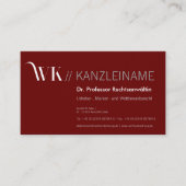 Cool, blau, schwarz | Kartenhaus Modern Visitekaartje (Voorkant)