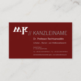 Cool, blau, schwarz | Kartenhaus Modern Visitekaartje