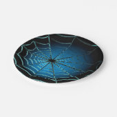 Cool Blau Spinnenweb Papieren Bordje (Gekanteld)