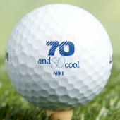 Cool blauw 70e verjaardagsfeestje aangepaste golfb golfballen