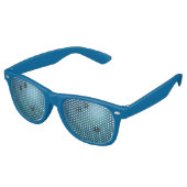 Cool Blauw Bowling Ball Party Shades Retro Zonnebril (Gekanteld)