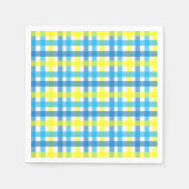 Cool blauw en gele strepen partij servetten (Voorkant)
