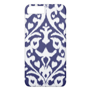 Cool blauw en wit ikat tribaal patroon Case-Mate iPhone case
