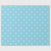 Cool blauw en wit Polka Dots verjaardagscadeaus Cadeaupapier (Vlak)