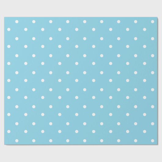 Cool blauw en wit Polka Dots verjaardagscadeaus Cadeaupapier (Vlak)