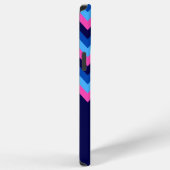 Cool Blauw Roze Chevron Monogram Telefoon Case iPhone Hoesje (Rechterkant)