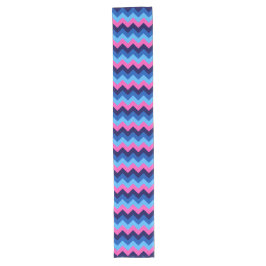 Cool Blauw Roze Chevron Patroon Grote Tafelloper
