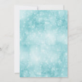 Cool blauw script zwembad party bokeh verjaardag kaart (Achterkant)