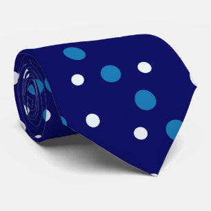 Cool blauw wit polka dot patroon stropdas