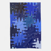 COOL Blauwe Abstracte Vormen Theedoek (Verticaal)