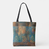 Cool Blauwgroen Cooper Patina Turquoise Tote Bag (Achterkant)