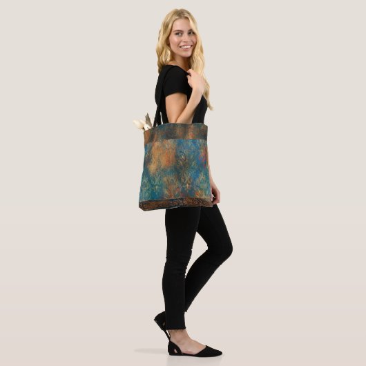 Cool Blauwgroen Cooper Patina Turquoise Tote Bag (Op model)