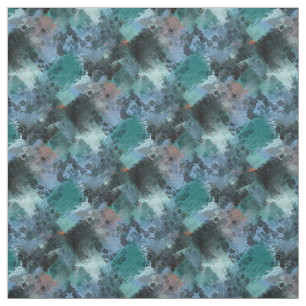 Cool Blauwgroen Groen Violet Blauw Grijs Abstract  Stof